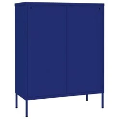 VidaXL Armoire à tiroirs Bleu marine 80x35x101,5 cm Acier -Casiers Soldes Boutique image 5 336145