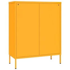 VidaXL Armoire à tiroirs Jaune moutarde 80x35x101,5 cm Acier -Casiers Soldes Boutique image 5 336146