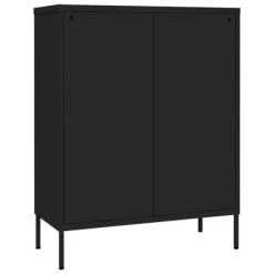 VidaXL Armoire à tiroirs Noir 80x35x101,5 cm Acier -Casiers Soldes Boutique image 5 336151