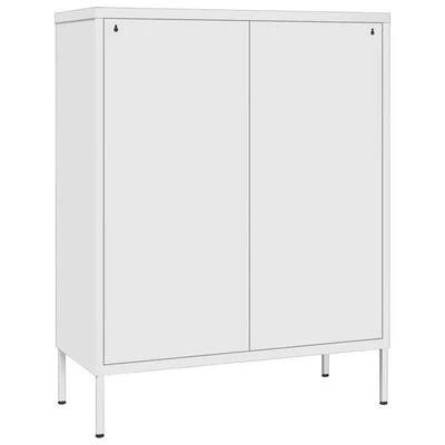VidaXL Armoire à tiroirs Blanc 80x35x101,5 cm Acier 5 VidaXL Armoire à tiroirs Blanc 80x35x101,5 cm Acier – Image 5
