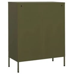VidaXL Armoire de rangement Vert olive 80x35x101,5 cm Acier -Casiers Soldes Boutique image 5 336162