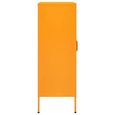 VidaXL Armoire de rangement Jaune moutarde 80x35x101,5 cm Acier 5 VidaXL Armoire de rangement Jaune moutarde 80x35x101,5 cm Acier â Image 5