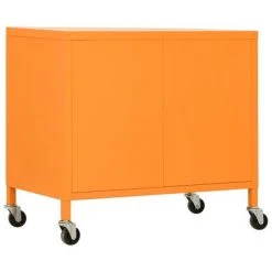 VidaXL Armoire de rangement Orange 60x35x49 cm Acier -Casiers Soldes Boutique image 5 336264