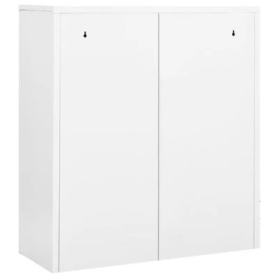 VidaXL Armoire de bureau Blanc 90x40x102 cm Acier 5 VidaXL Armoire de bureau Blanc 90x40x102 cm Acier – Image 5