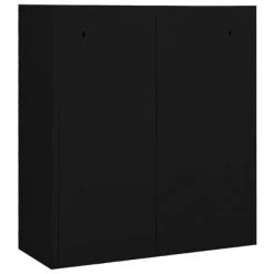 VidaXL Armoire de bureau Noir 90x40x102 cm Acier -Casiers Soldes Boutique image 5 336407