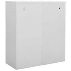VidaXL Armoire de bureau Gris clair 90x40x102 cm Acier -Casiers Soldes Boutique image 5 336410