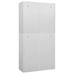 VidaXL Armoire de bureau Gris clair 90x40x180 cm Acier -Casiers Soldes Boutique image 5 336418