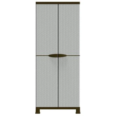VidaXL Armoire en plastique 68x39x171,5 cm Design de rotin 5 VidaXL Armoire en plastique 68x39x171,5 cm Design de rotin – Image 5