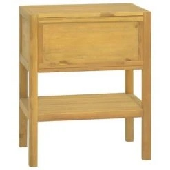 VidaXL Armoire de salle de bain 60x40x75 cm Bois de teck solide -Casiers Soldes Boutique image 5 338249