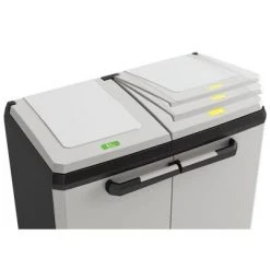 Keter Armoire de recyclage Split Basic Gris et noir 85 cm -Casiers Soldes Boutique image 5 434771