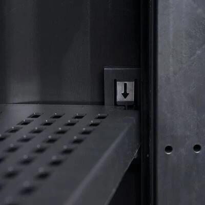 VidaXL Armoire de rangement de jardin avec 3 étagères Noir et gris 5 VidaXL Armoire de rangement de jardin avec 3 étagères Noir et gris – Image 5