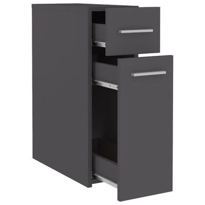 VidaXL Armoire d'apothicaire Gris 20x45,5x60 cm Aggloméré 5 VidaXL Armoire d'apothicaire Gris 20x45,5x60 cm Aggloméré – Image 5