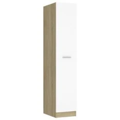 VidaXL Armoire d'apothicaire Blanc et chêne 30x42,5x150 cm Aggloméré -Casiers Soldes Boutique image 5 804225