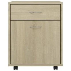 VidaXL Armoire à roulettes Chêne sonoma 45x38x54 cm Aggloméré -Casiers Soldes Boutique image 5 808443