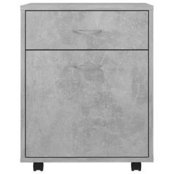 VidaXL Armoire à roulettes Gris béton 45x38x54 cm Aggloméré -Casiers Soldes Boutique image 5 808444