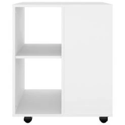 VidaXL Armoire à roulettes Blanc 60x53x72 cm Aggloméré -Casiers Soldes Boutique image 5 808458