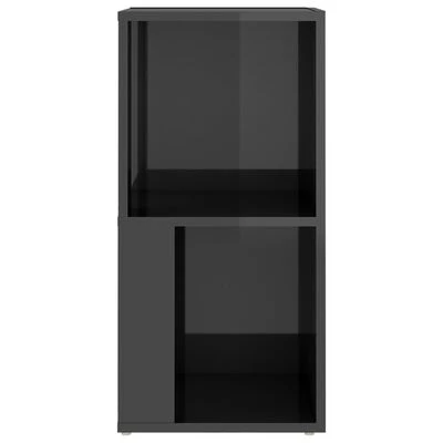 VidaXL Armoire d'angle Gris brillant 33x33x67 cm Aggloméré 5 VidaXL Armoire d'angle Gris brillant 33x33x67 cm Aggloméré – Image 5