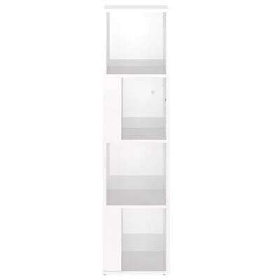 VidaXL Armoire d'angle Blanc brillant 33x33x132 cm Aggloméré 5 VidaXL Armoire d'angle Blanc brillant 33x33x132 cm Aggloméré – Image 5
