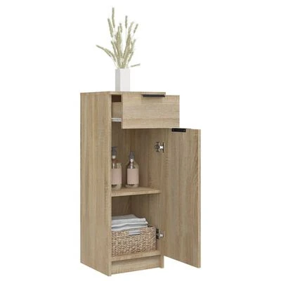 VidaXL Armoire de salle de bain Chêne sonoma 32x34x90 cm 5 VidaXL Armoire de salle de bain Chêne sonoma 32x34x90 cm – Image 5