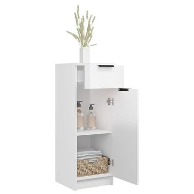 VidaXL Armoire de salle de bain Blanc brillant 32x34x90 cm 5 VidaXL Armoire de salle de bain Blanc brillant 32x34x90 cm – Image 5