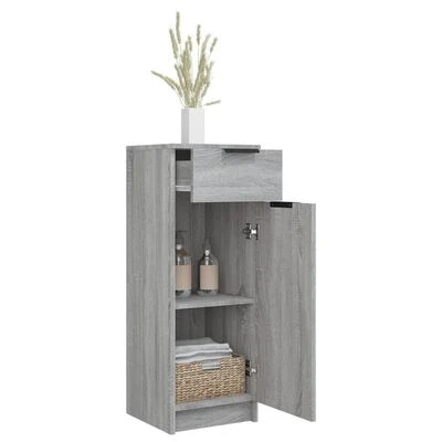 VidaXL Armoire de bain Sonoma gris 32x34x90 cm Bois d'ingénierie 5 VidaXL Armoire de bain Sonoma gris 32x34x90 cm Bois d'ingénierie – Image 5