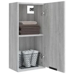 VidaXL Armoire de salle de bain murale Sonoma gris 32x20x67 cm 10 VidaXL Armoire de salle de bain murale Sonoma gris 32x20x67 cm -Casiers Soldes Boutique image 5 817061