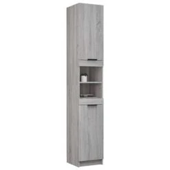 VidaXL Armoire de bain Sonoma gris 32x34x188,5 cm Bois d'ingénierie -Casiers Soldes Boutique image 5 817070