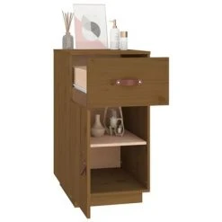 VidaXL Armoire de bureau Marron miel 40x50x75 cm Bois massif de pin -Casiers Soldes Boutique image 5 820100