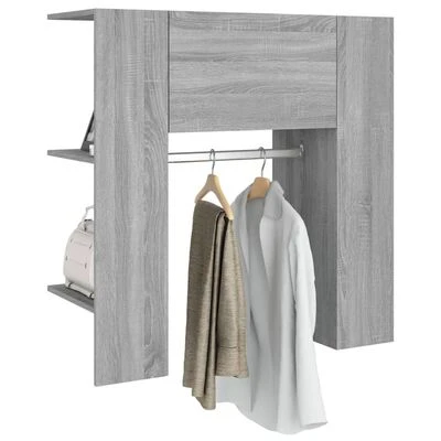 VidaXL Armoire de couloir Sonoma gris 97,5x37x99 cm Bois d'ingénierie 5 VidaXL Armoire de couloir Sonoma gris 97,5x37x99 cm Bois d'ingénierie – Image 5