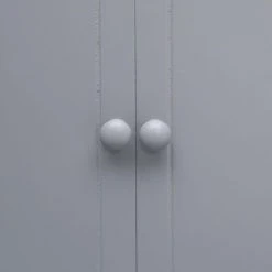 VidaXL Armoire de salle de bain Gris 46x24x116 cm Bois de Paulownia -Casiers Soldes Boutique image 6 284110