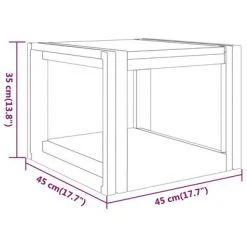 VidaXL Armoire de salle de bain 45x45x35 cm Bois de teck solide -Casiers Soldes Boutique image 6 320440