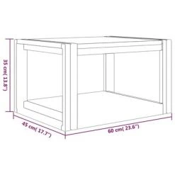VidaXL Armoire de salle de bain 60x45x35 cm Bois de teck solide -Casiers Soldes Boutique image 6 320441