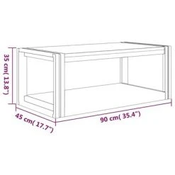 VidaXL Armoire de salle de bain 90x45x35 cm Bois de teck solide -Casiers Soldes Boutique image 6 320442