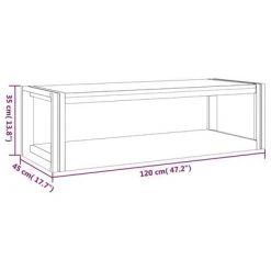 VidaXL Armoire de salle de bain 120x45x35 cm Bois de teck solide 11 VidaXL Armoire de salle de bain 120x45x35 cm Bois de teck solide -Casiers Soldes Boutique image 6 320443