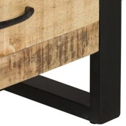 VidaXL Buffet 118x30x200 cm Bois de manguier solide brut -Casiers Soldes Boutique image 6 321052