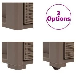 VidaXL Commode à 4 tiroirs Taupe 40x40x80 cm -Casiers Soldes Boutique image 6 327426