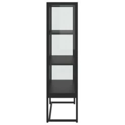 VidaXL Buffet haut Noir 80x35x135 cm Acier et verre trempé 11 VidaXL Buffet haut Noir 80x35x135 cm Acier et verre trempé -Casiers Soldes Boutique image 6 335883