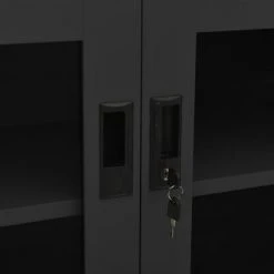 VidaXL Armoire de bureau Anthracite 90x40x70 cm Acier -Casiers Soldes Boutique image 6 335929