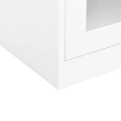 VidaXL Armoire de bureau Blanc 90x40x105 cm Acier 6 VidaXL Armoire de bureau Blanc 90x40x105 cm Acier – Image 6