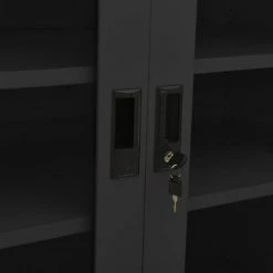 VidaXL Armoire de bureau Anthracite 90x40x105 cm Acier -Casiers Soldes Boutique image 6 335937