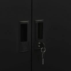 VidaXL Armoire de bureau Noir 90x40x180 cm Acier -Casiers Soldes Boutique image 6 335944