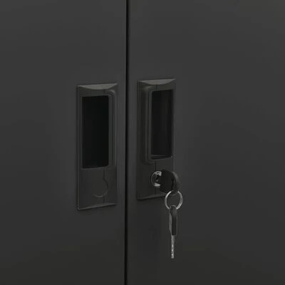VidaXL Armoire de bureau Anthracite 90x40x180 cm Acier 6 VidaXL Armoire de bureau Anthracite 90x40x180 cm Acier â Image 6