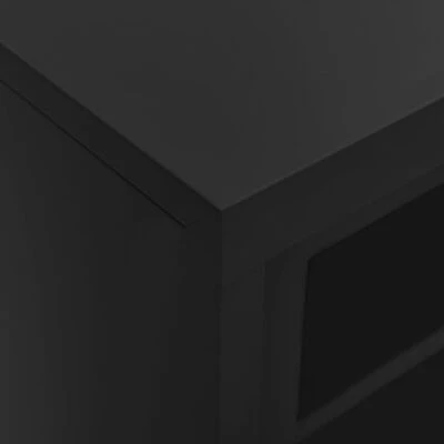 VidaXL Armoire à portes coulissantes Anthracite 90x40x90 cm Acier 6 VidaXL Armoire à portes coulissantes Anthracite 90x40x90 cm Acier – Image 6