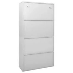 VidaXL Armoire à bureau porte coulissante Gris clair 90x40x180cm Acier -Casiers Soldes Boutique image 6 335959