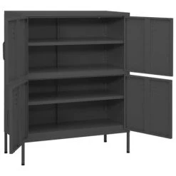 VidaXL Armoire de rangement Anthracite 80x35x101,5 cm Acier -Casiers Soldes Boutique image 6 336141