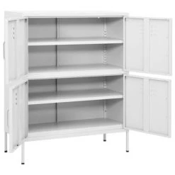 VidaXL Armoire de rangement Blanc 80x35x101,5 cm Acier 11 VidaXL Armoire de rangement Blanc 80x35x101,5 cm Acier -Casiers Soldes Boutique image 6 336143