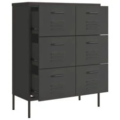VidaXL Armoire à tiroirs Anthracite 80x35x101,5 cm Acier -Casiers Soldes Boutique image 6 336150