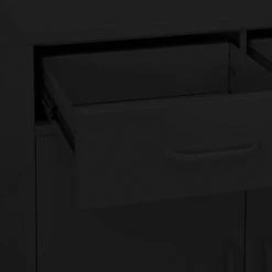 VidaXL Armoire de rangement Noir 80x35x101,5 cm Acier -Casiers Soldes Boutique image 6 336160