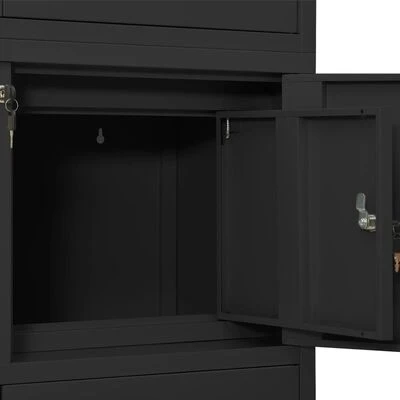 VidaXL Armoire de bureau Anthracite 90x40x180 cm Acier 6 VidaXL Armoire de bureau Anthracite 90x40x180 cm Acier – Image 6