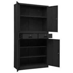VidaXL Armoire de bureau Anthracite 90x40x180 cm Acier -Casiers Soldes Boutique image 6 336420